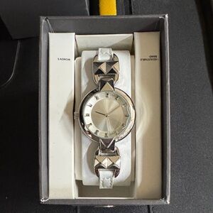 Mossimo Supply Co. Silver and White Women's Watch